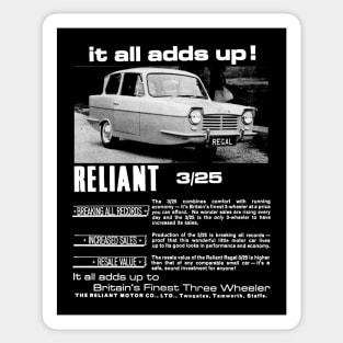 RELIANT REGAL 3/25 - advert Sticker